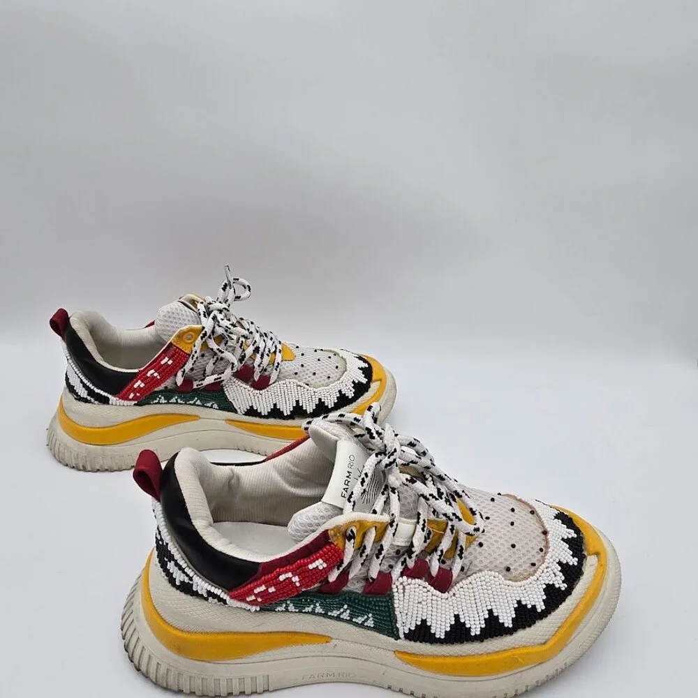 FARM Rio Irie Beaded Platform Sneakers in Multi color - Picture 2 of 8